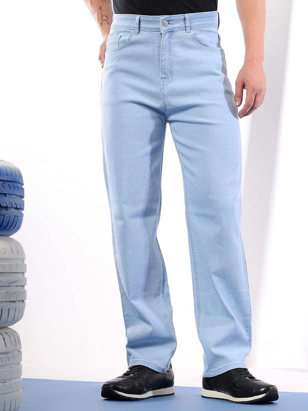 Kotty Men Comfort Regular Fit Mid-Rise Stretchable Jeans