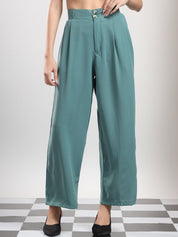 Kotty Women High-Rise Relaxed Fit Pleated Trousers