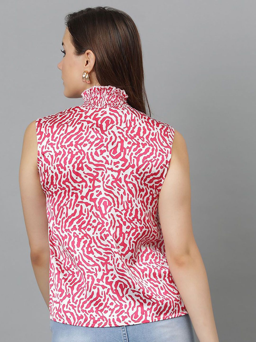 Kotty Animal Print Crepe Top