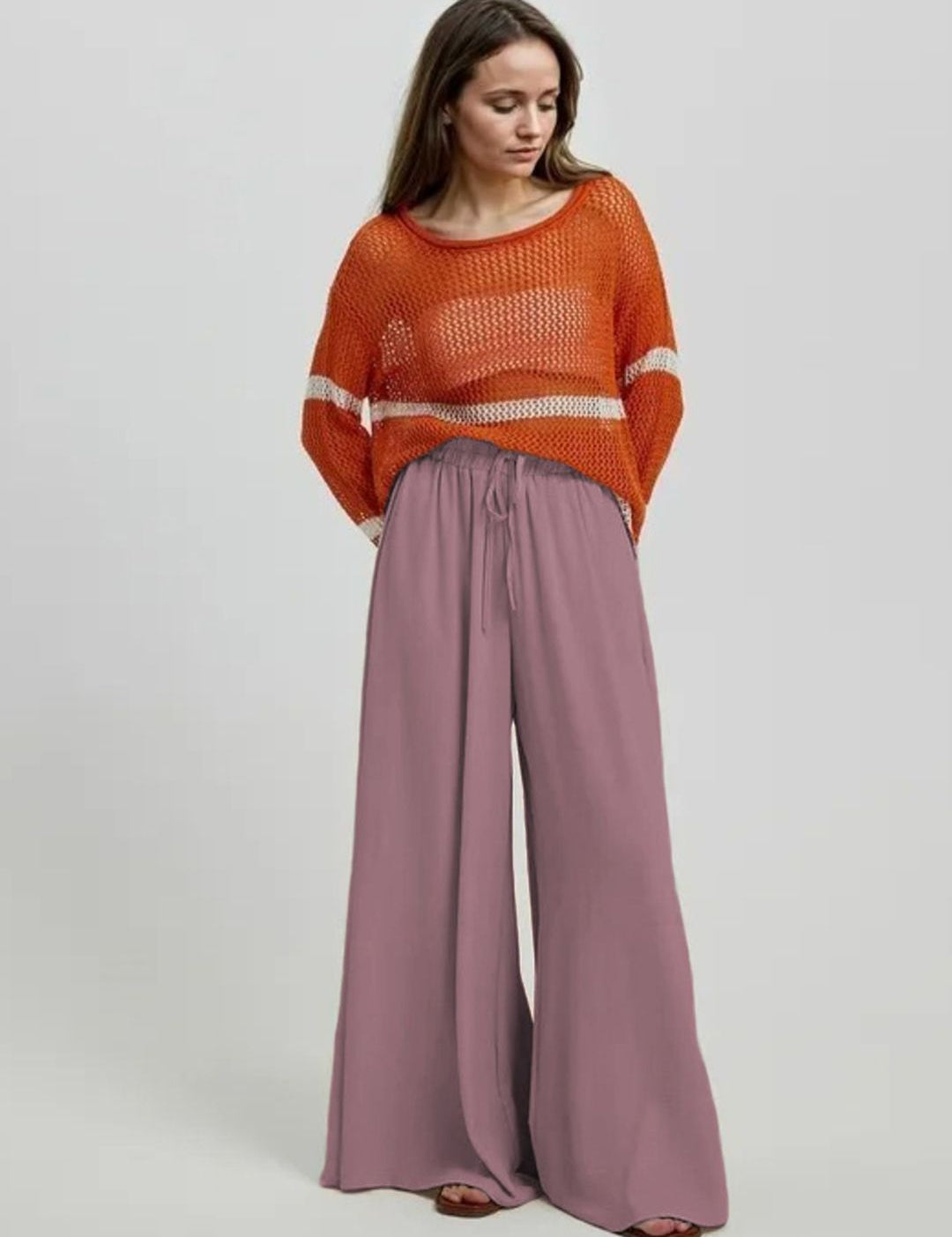 Kotty Women Relaxed Fit High-Rise Wide Leg Trousers