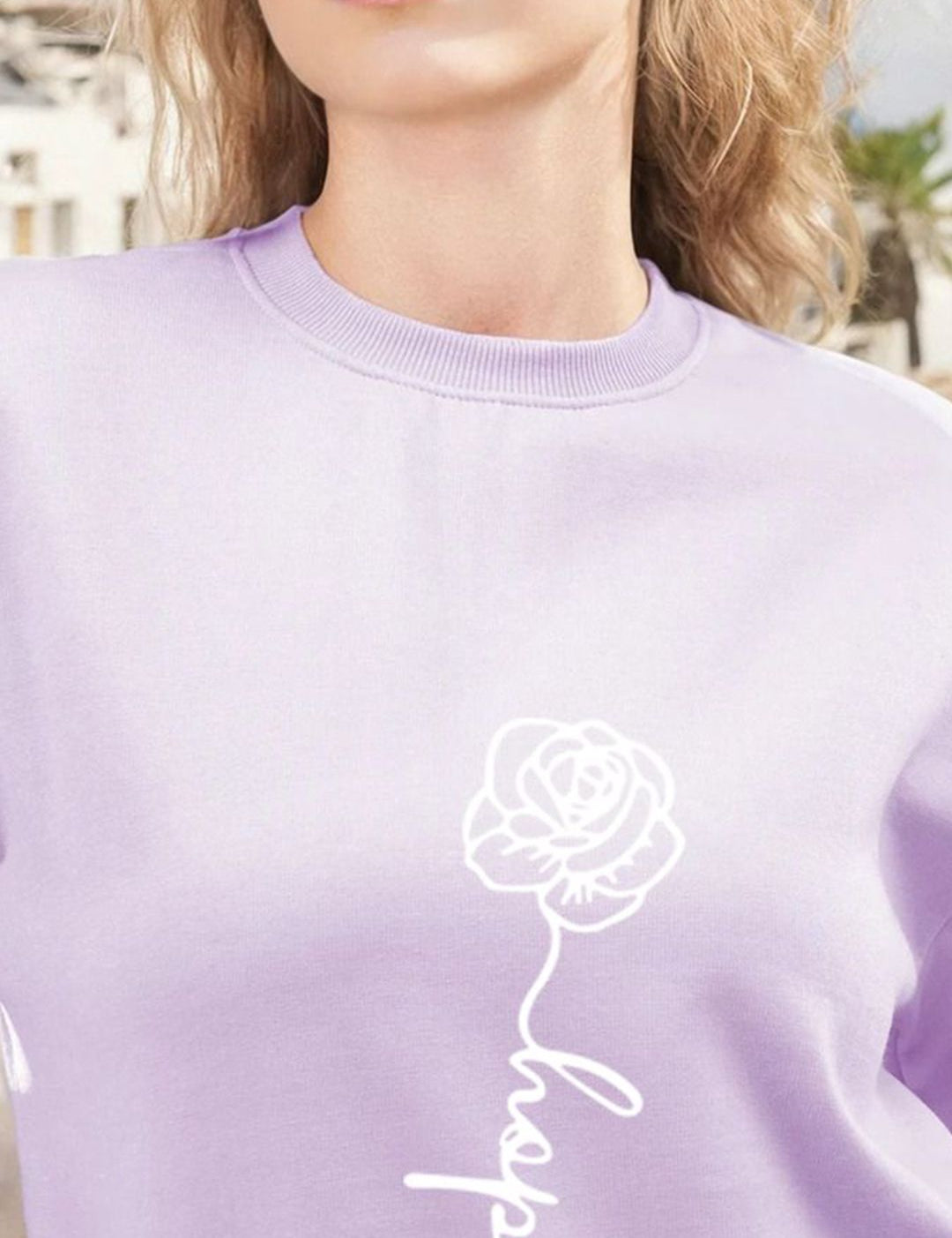 Kotty Women Graphic Printed Round Neck Therma-Fit Sweatshirt