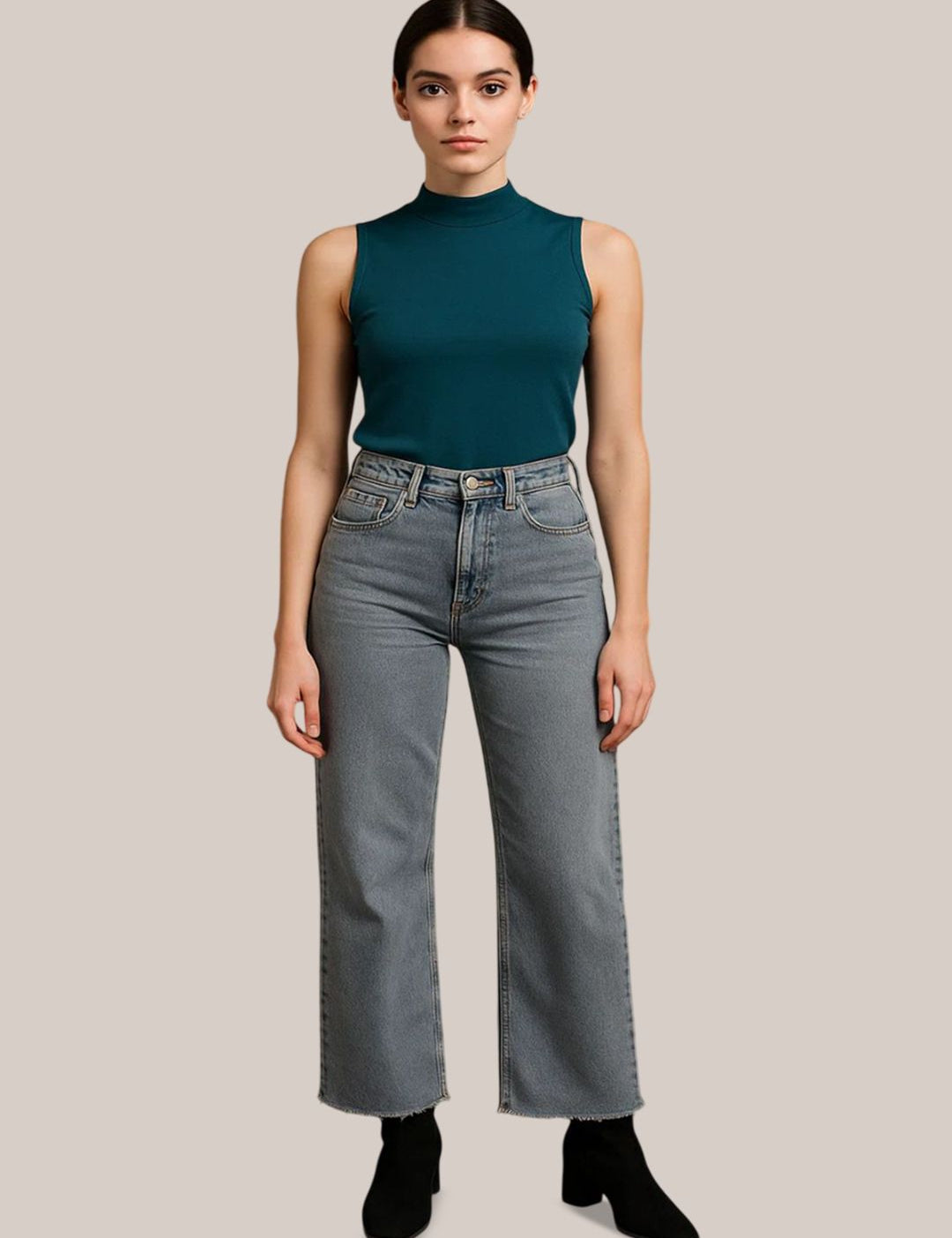 Kotty Women Straight Fit High-Rise Stretchable Jeans