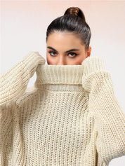 Kotty Women Turtle Neck Long Sleeves Pullover