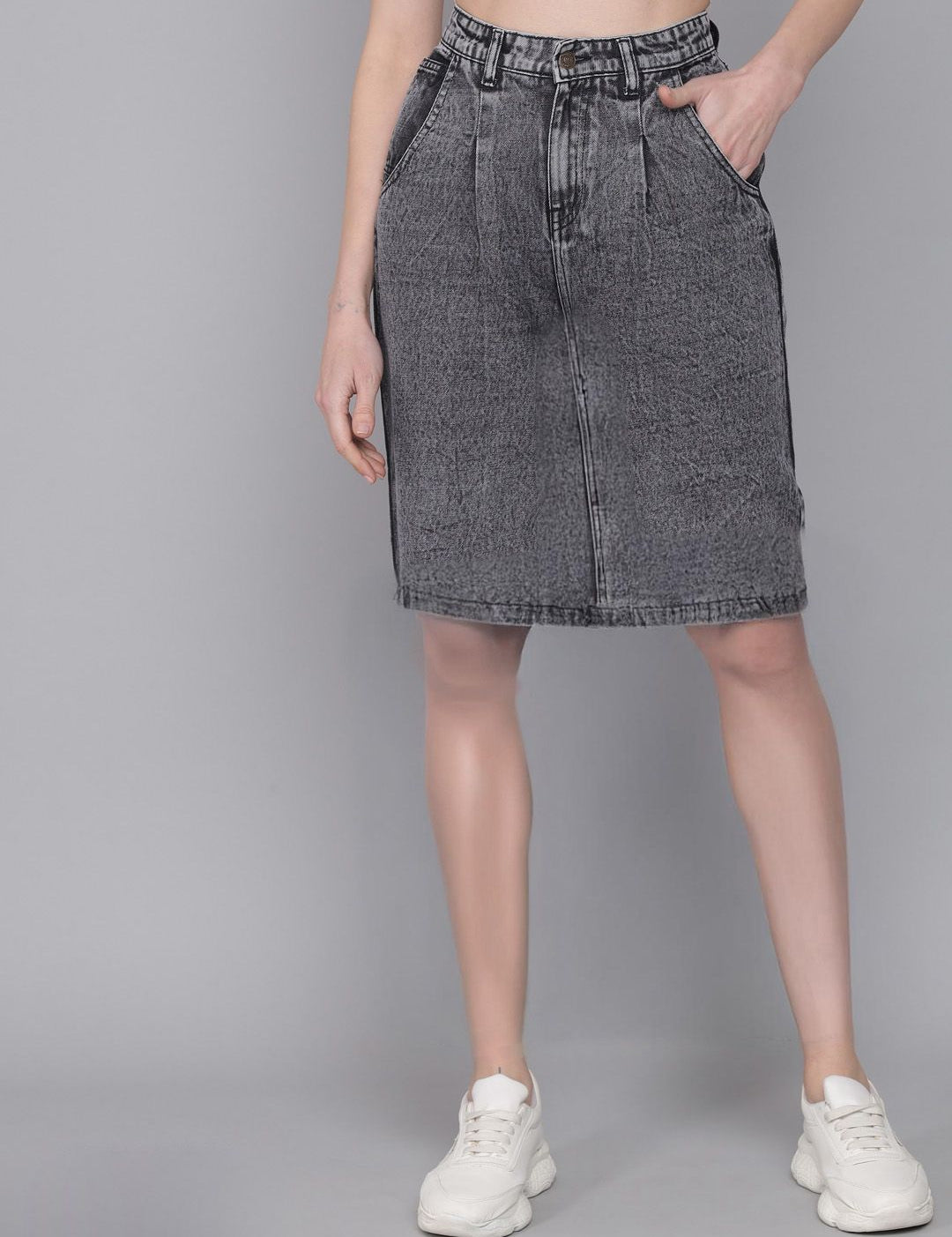 Kotty Denim Straight Skirt