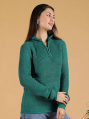 Kotty Women Half Zipper Cotton Pullover