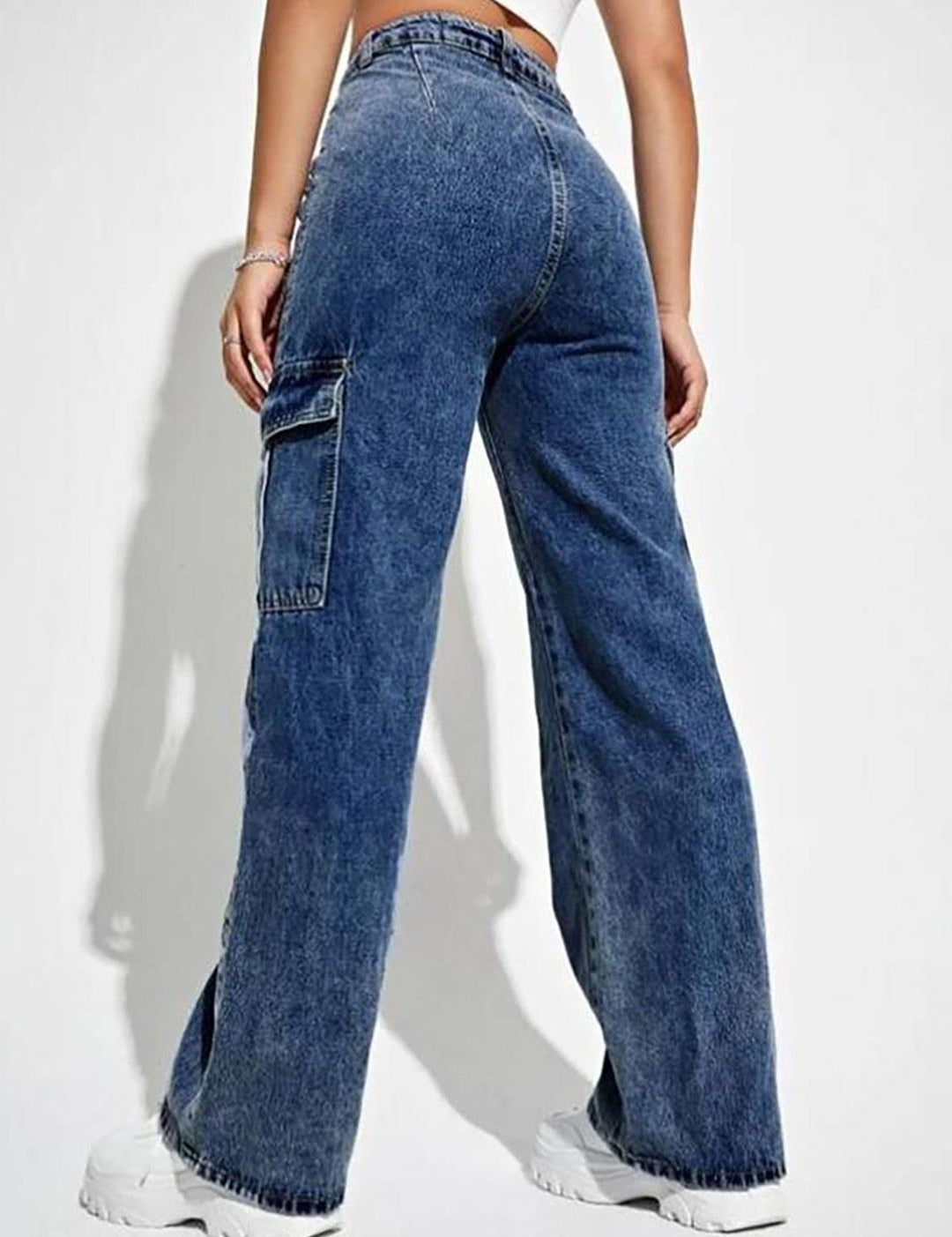 Kotty Women Wide Leg High-Rise Light Fade Stretchable Jeans