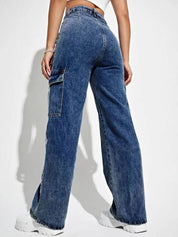 Kotty Women Wide Leg High-Rise Light Fade Stretchable Jeans