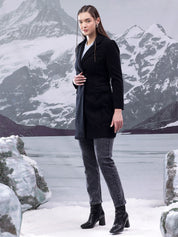 Kotty Notched Lapel Single-Breasted Overcoat