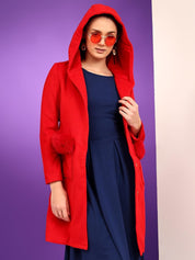 Kotty Women Hooded Single-Breasted Overcoat