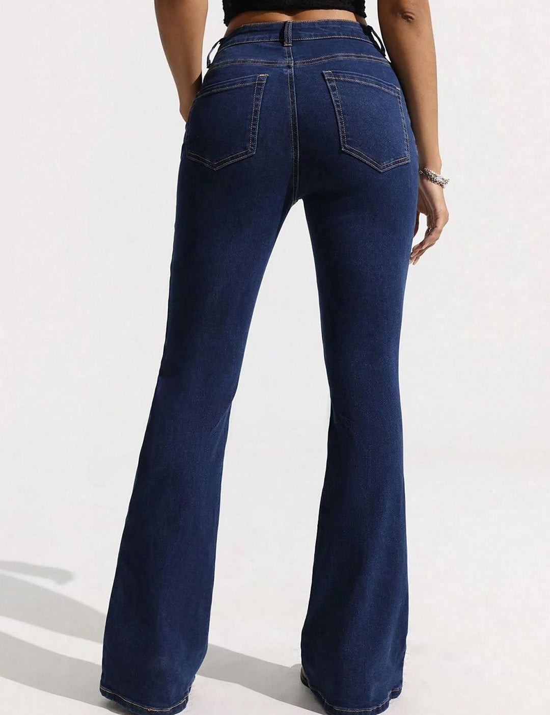 Kotty Women Jean Bootcut High-Rise Clean Look Stretchable Jeans