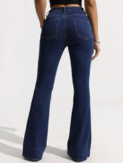 Kotty Women Jean Bootcut High-Rise Clean Look Stretchable Jeans