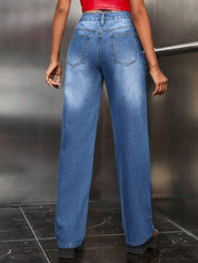 Kotty Women Straight Fit High-Rise Stretchable Jeans