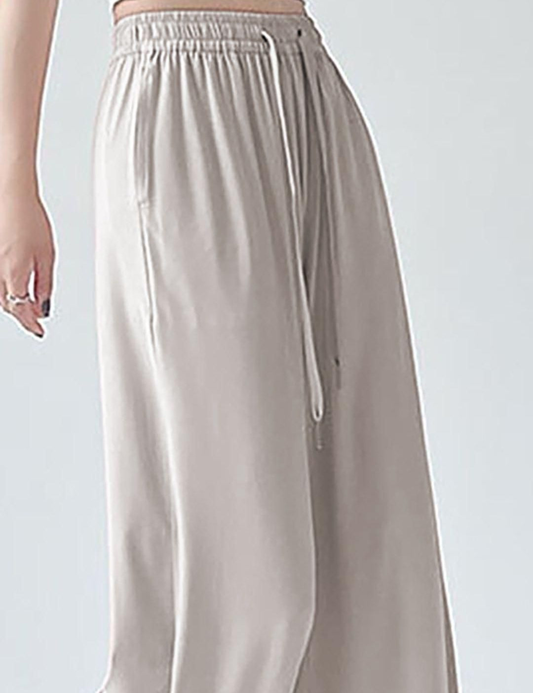Kotty Women  Wide-Leg High-Rise Side Slits Trouser