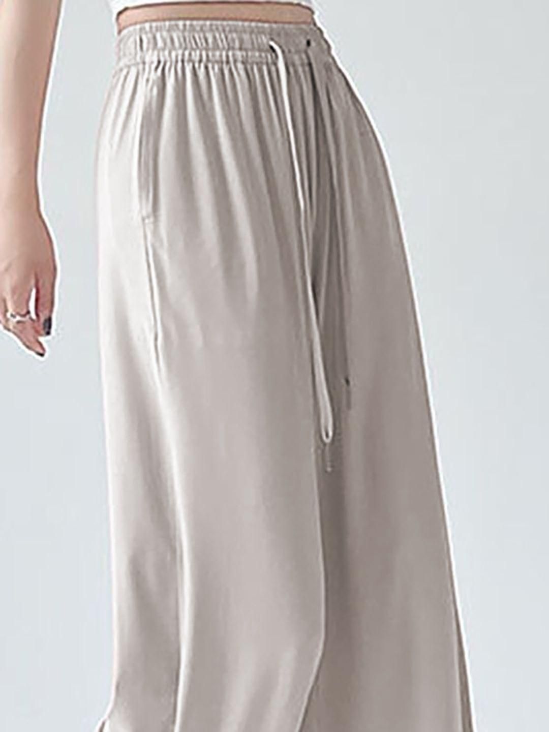 Kotty Women  Wide-Leg High-Rise Side Slits Trouser