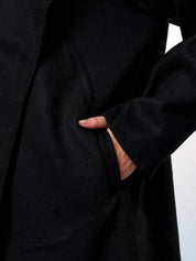 Kotty Women Notched Lapel Single-Breasted Overcoat