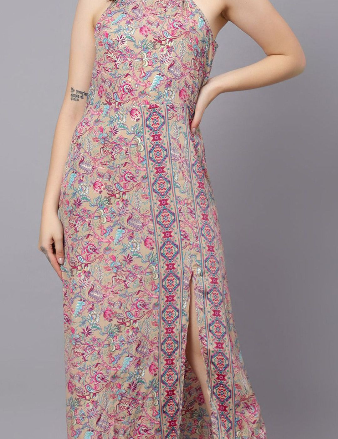 Kotty Women Graphic Printed A-Line Maxi Dress