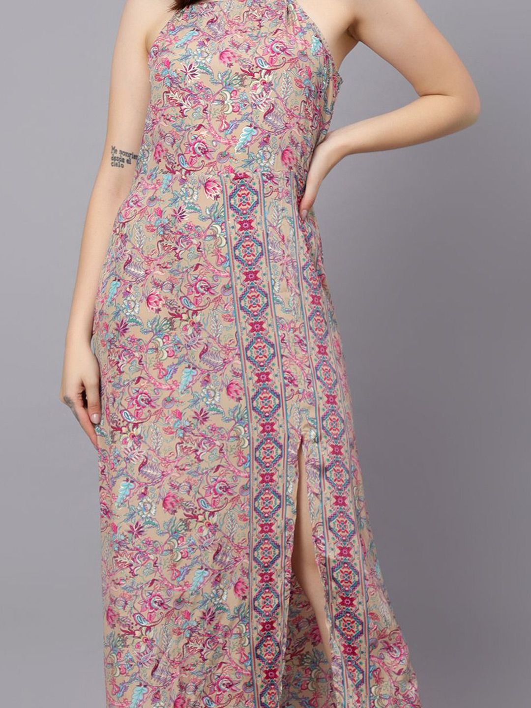 Kotty Women Graphic Printed A-Line Maxi Dress