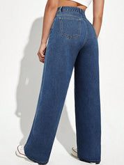 Kotty Women Cotton Straight Fit High-Rise Stretchable Jeans