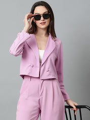 KOTTY Basics Double Breasted Crop Blazer