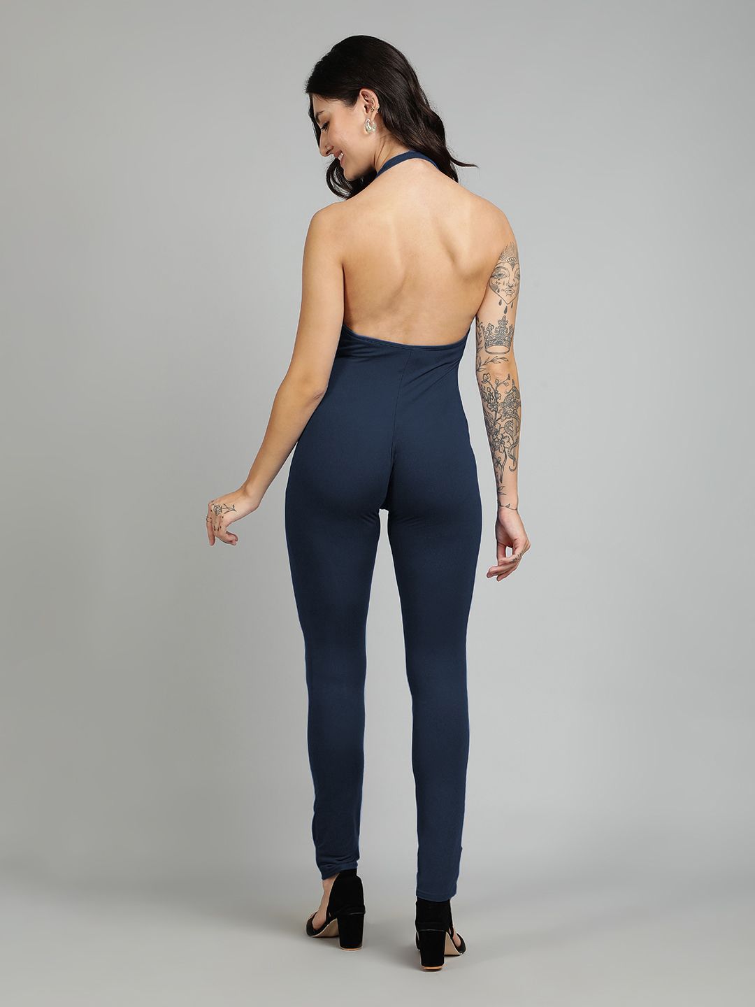 Kotty Women Halter Neck Basic Jumpsuit