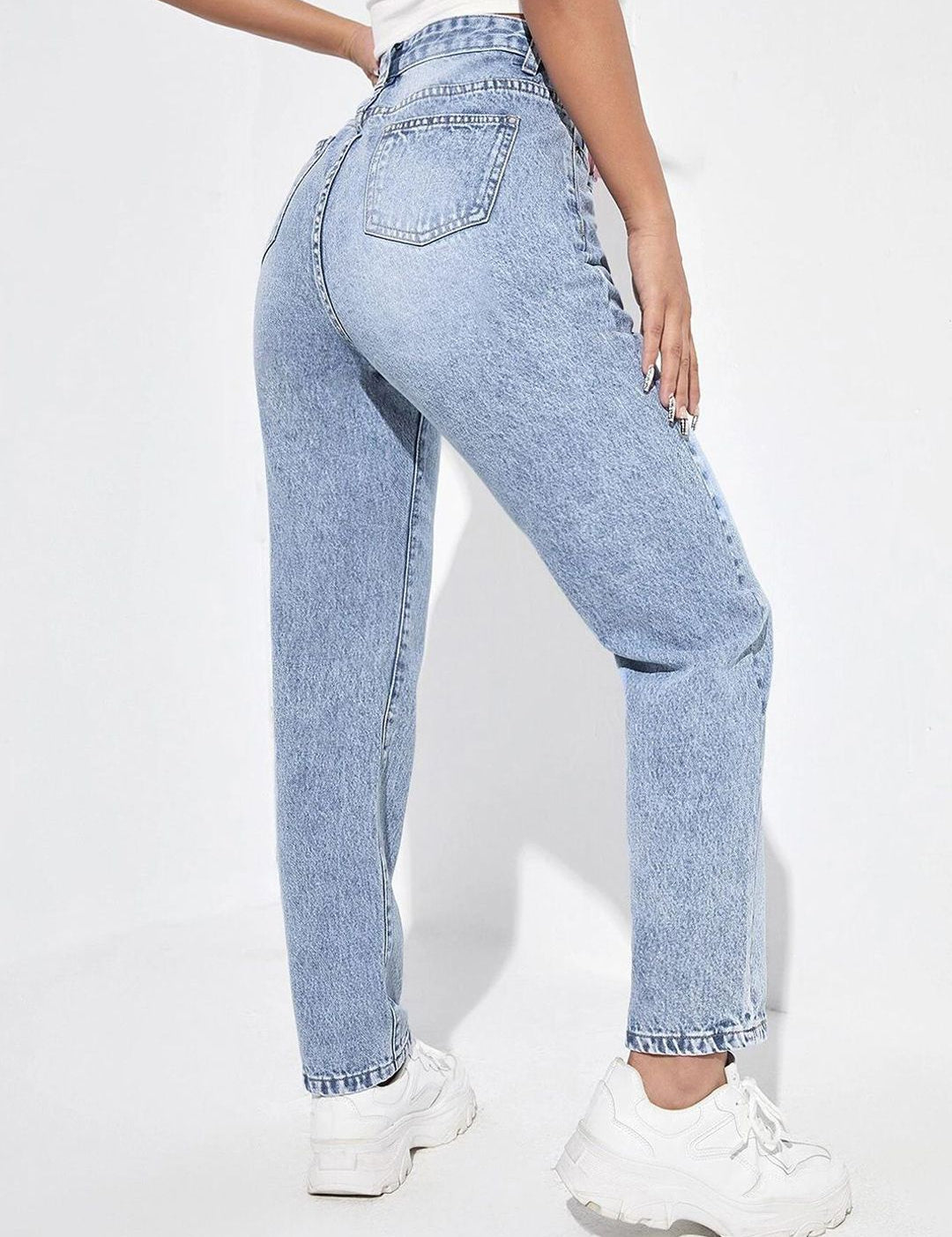 Kotty Women Straight Fit High-Rise Stretchable Jeans