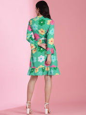 Kotty Women Floral Printed Fit & Flare Mini Dress