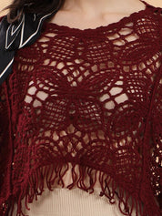 Kotty Women Solid Self Design Cotton Top