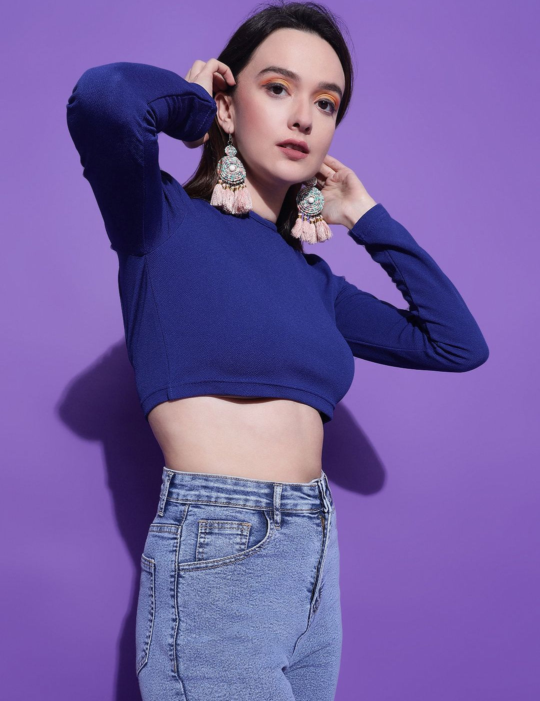 Kotty Women Solid High Neck Top