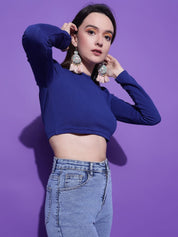 Kotty Women Solid High Neck Top