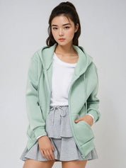 Kotty Women Hooded Front-Open Sweatshirt