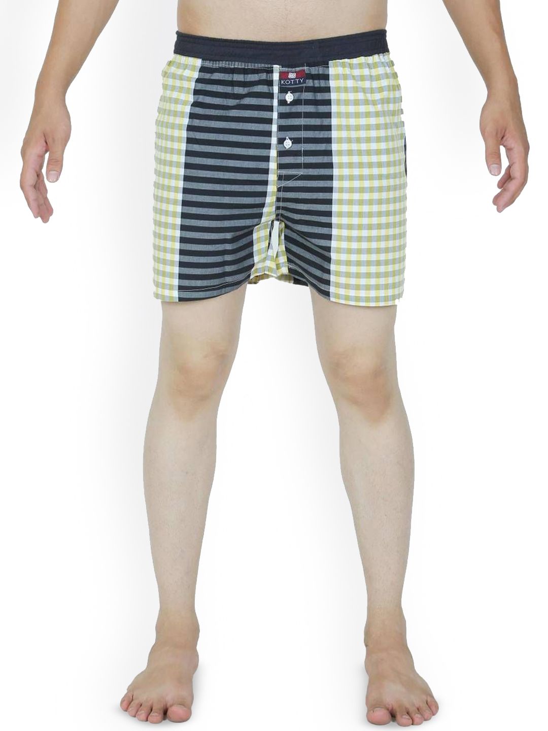 Kotty Men Checked Mid-Rise Boxer KTTNEWBOXER36S
