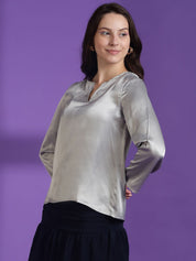 Kotty Women Solid V-Neck Top