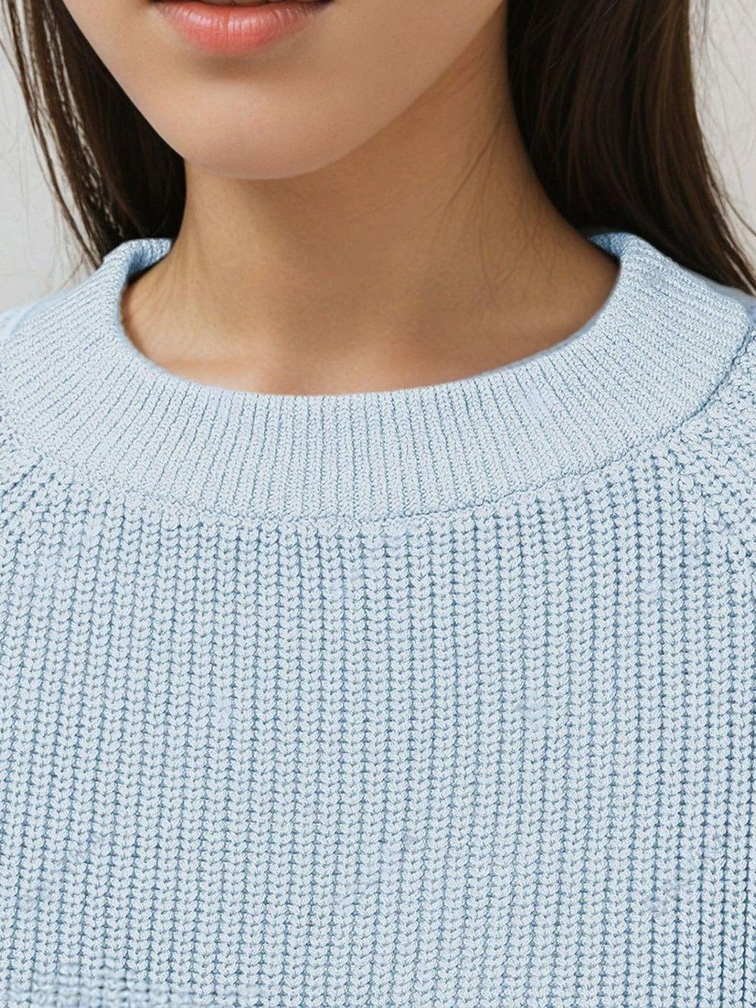 Kotty Women Self Design Round Neck Long Sleeves Pullover Sweaters