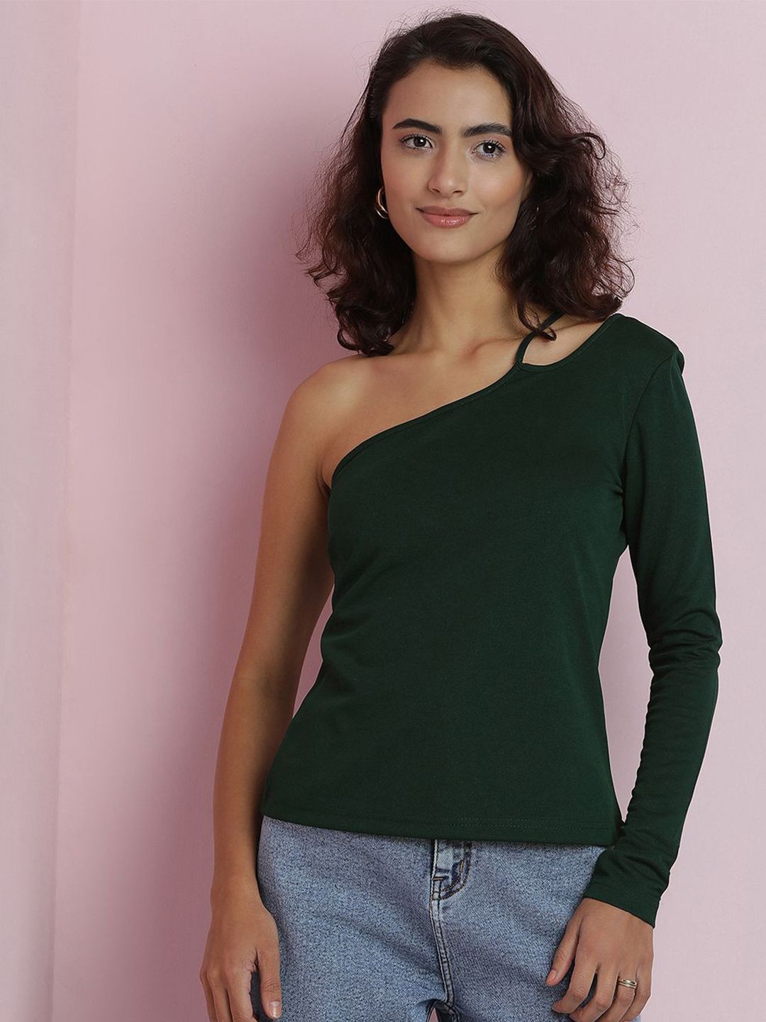 Kotty Women Solid One Shoulder Top