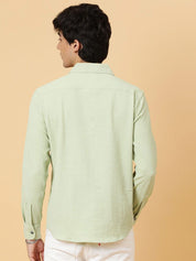 Kotty Men Relaxed Spread Collar Solid Casual Shirt