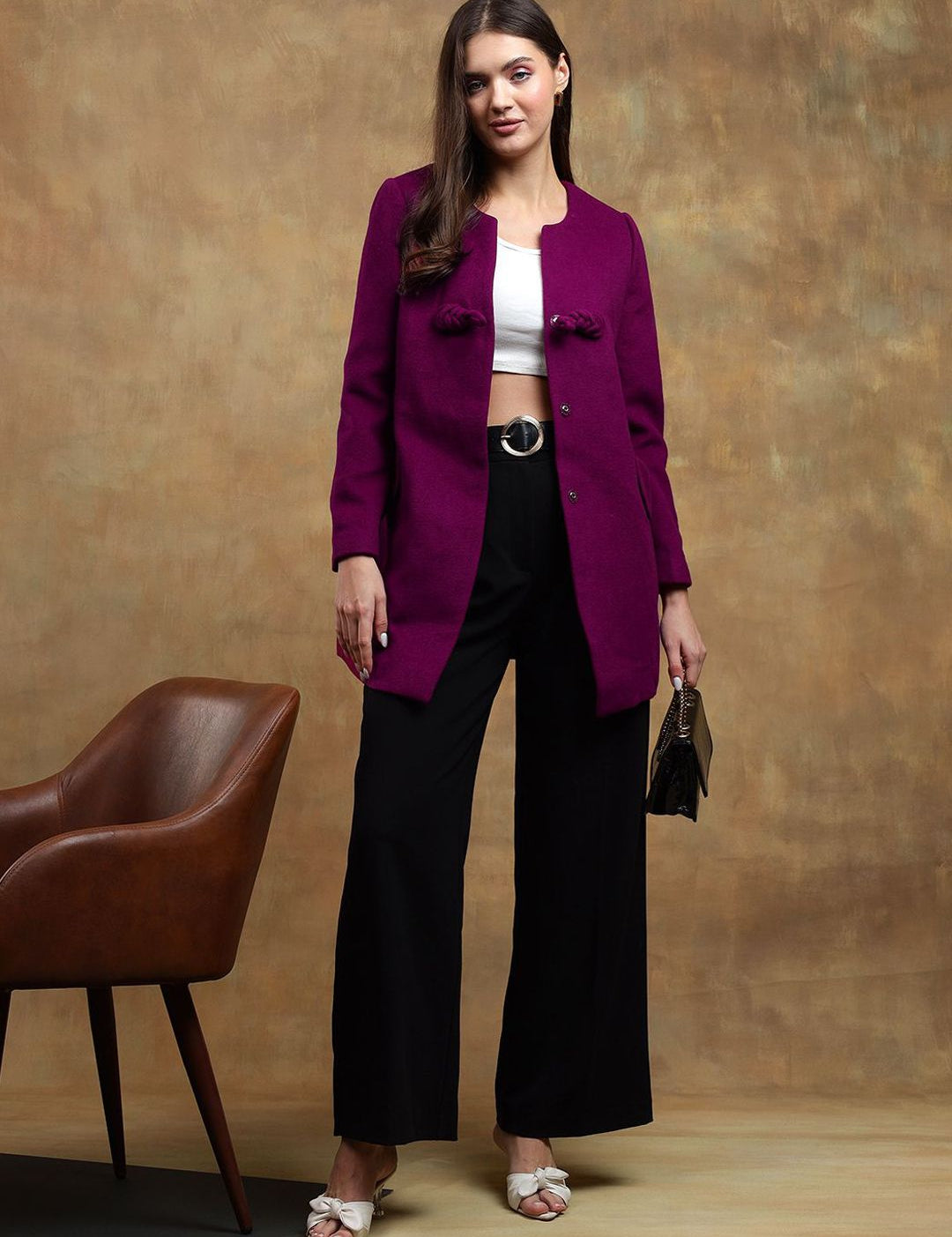 Kotty Solid Long Sleeves Overcoat