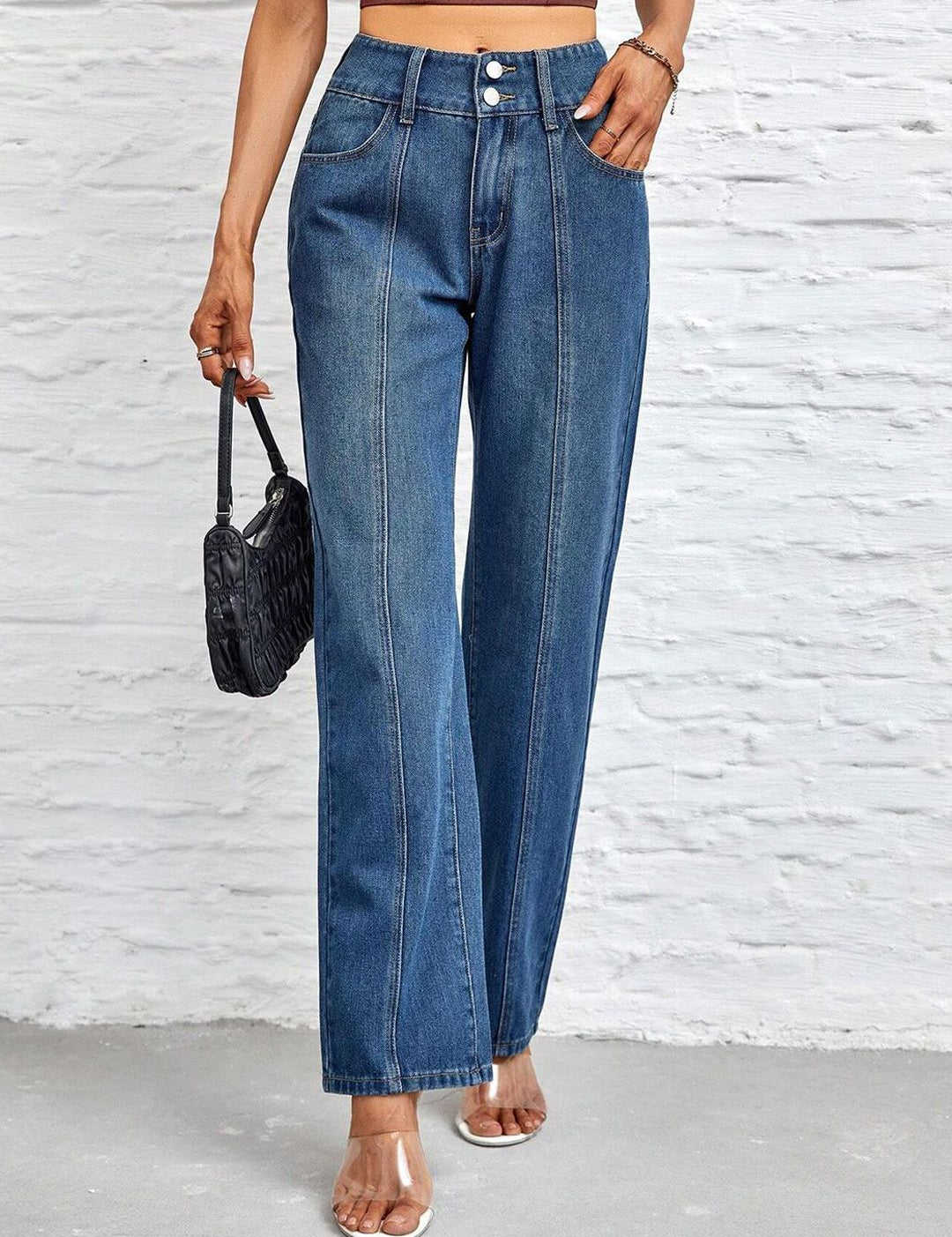 Kotty Women Straight Fit High-Rise Stretchable Jeans