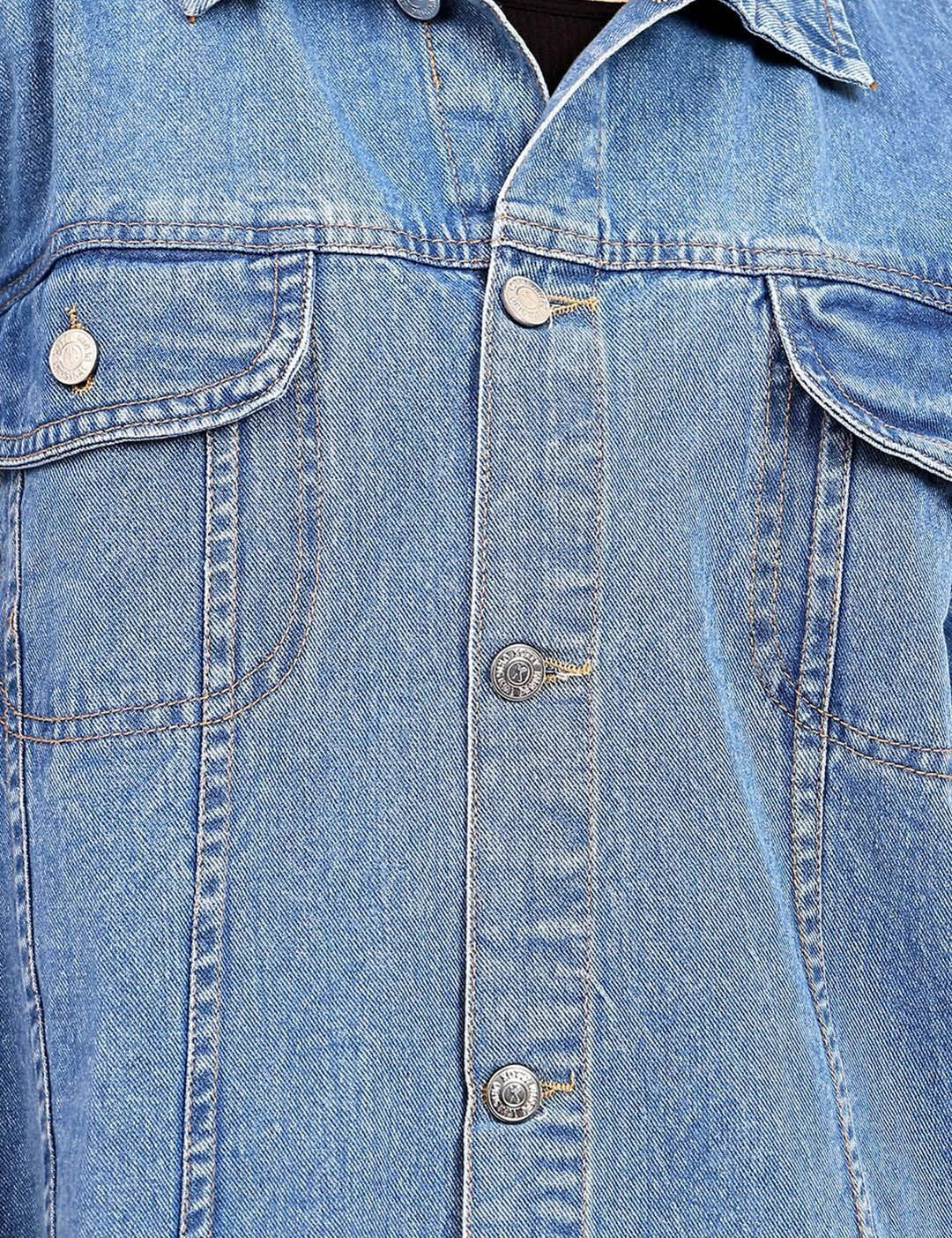 Kotty Women Spread Collar Solid Casual Denim Jacket