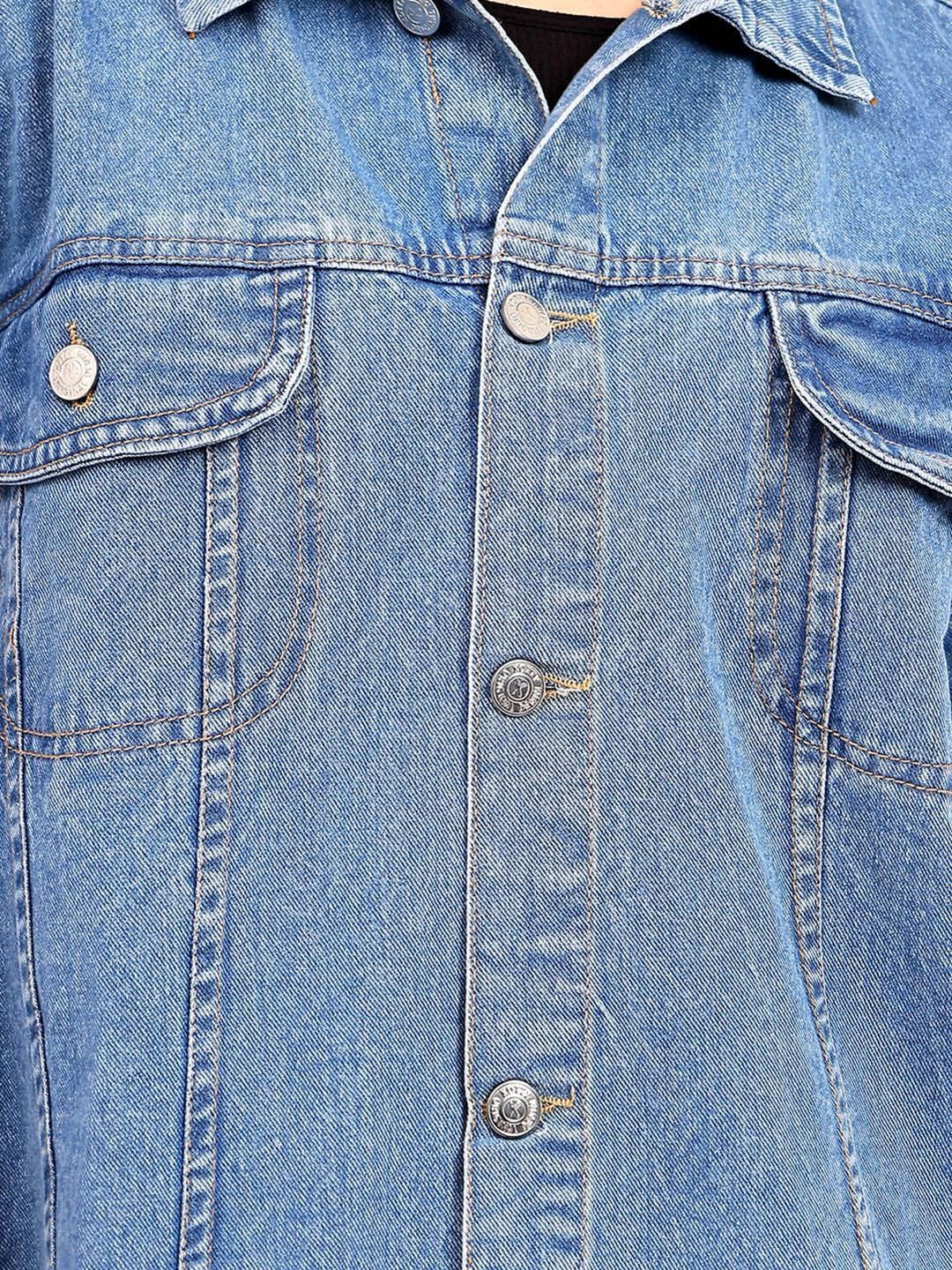 Kotty Women Spread Collar Solid Casual Denim Jacket