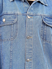Kotty Women Spread Collar Solid Casual Denim Jacket