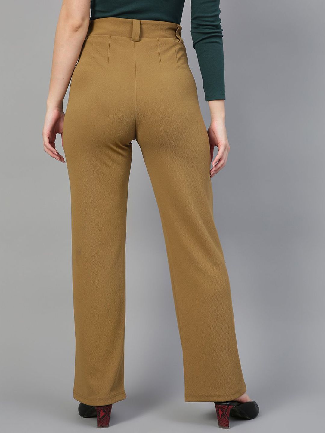 Kotty Black and Mustard Brown Long Sleeves T-Shirt with Trouser