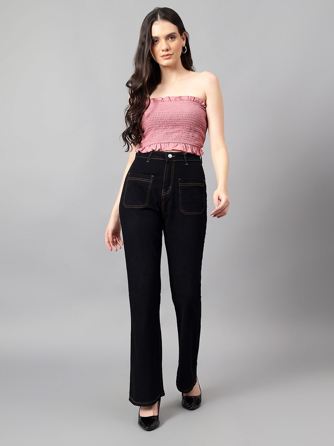 Kotty Women Bootcut Cotton High-Rise  Jeans