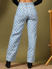 Kotty Women Straight Fit High-Rise Stretchable Jeans