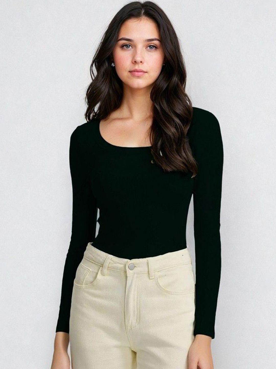 Kotty  Black and Green Long Sleeves T-Shirt with Trouser