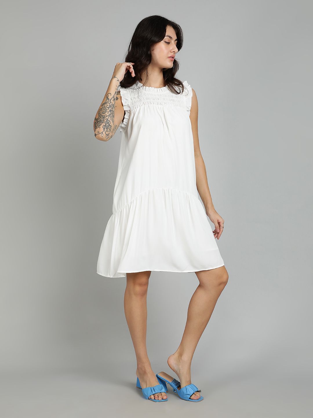Kotty Women Flared Sleeve Fit & Flare Dress