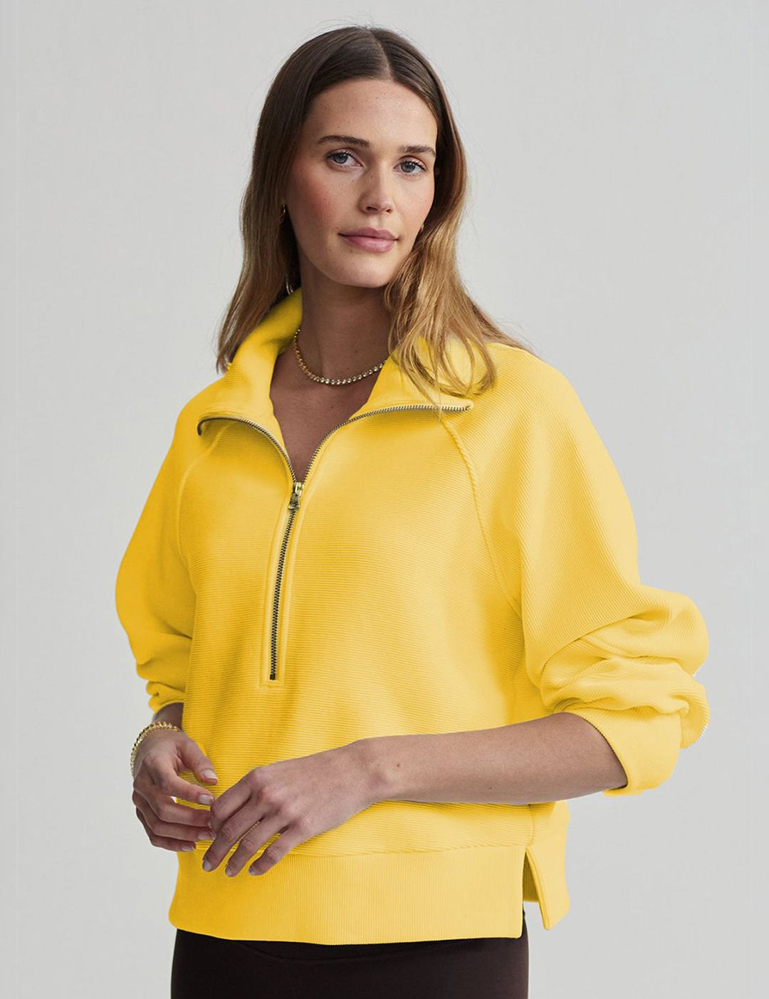 Kotty Women Shirt Collar Long Sleeves Sweatshirt