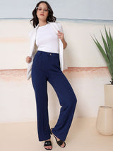 Kotty Relaxed-Fit Round Neck Crop-Top With Trousers Co-Ords