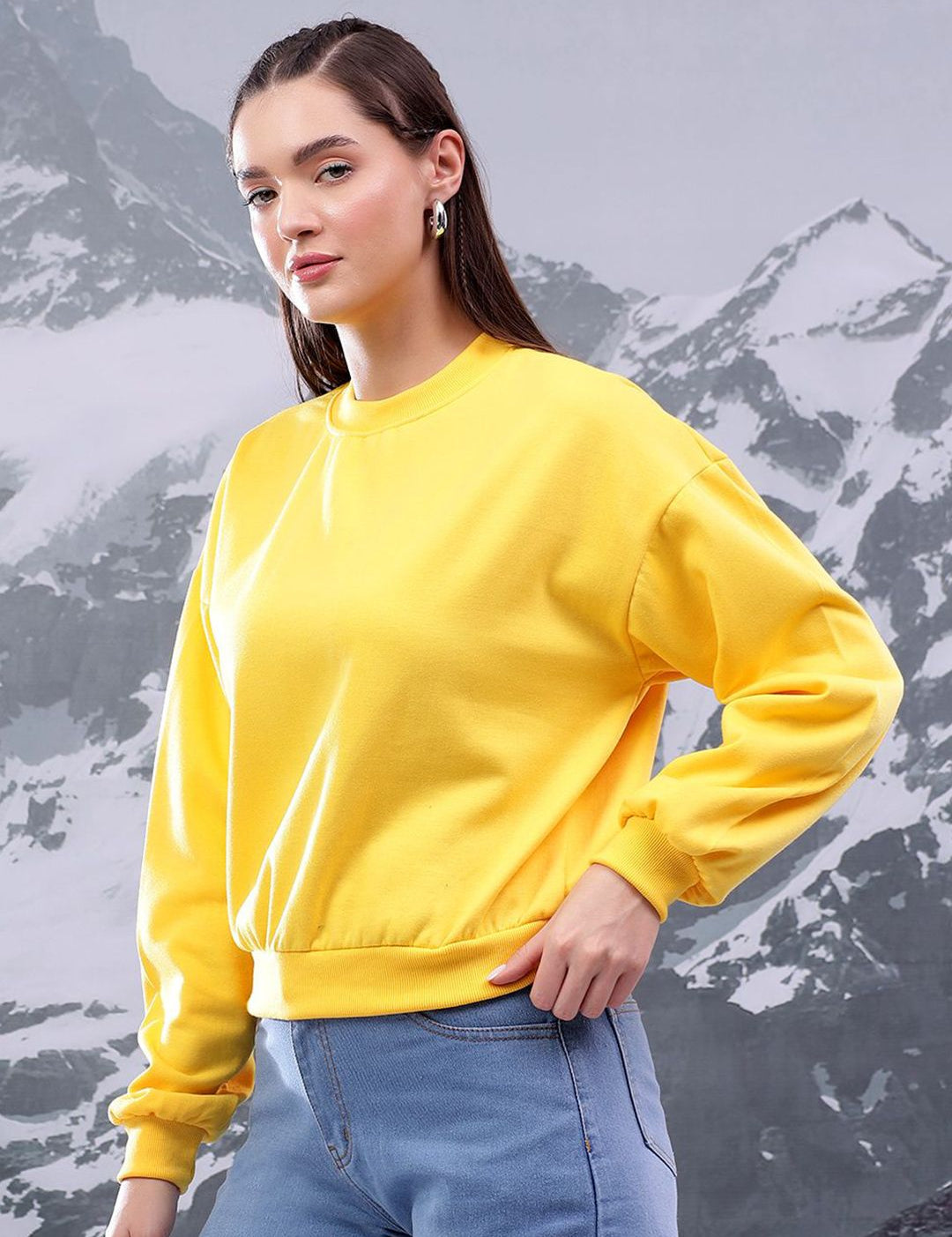 Kotty Women Long Sleeve Pullover Sweatshirt