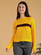 Kotty Women Colourblocked Pullover Cotton Sweaters