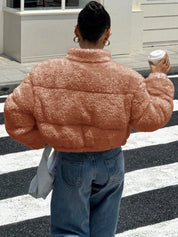 Kotty Women Woollen Crop Open Front Jacket